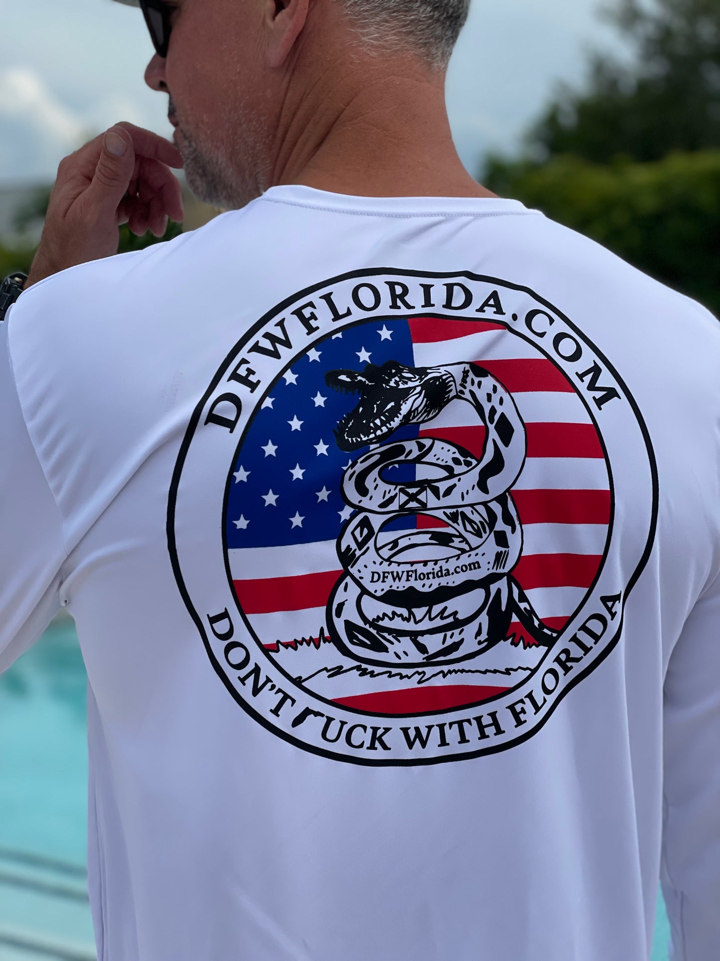 Snalligator Red White & Blue SPF 50+ Long Sleeve